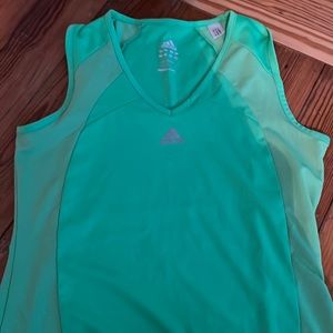 Lime green adidas tank